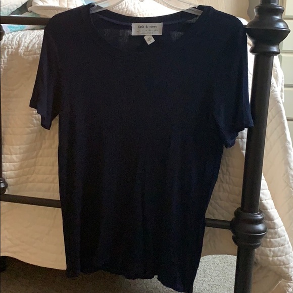 Navy Blue small Anthropologie t-shirt - Picture 1 of 2